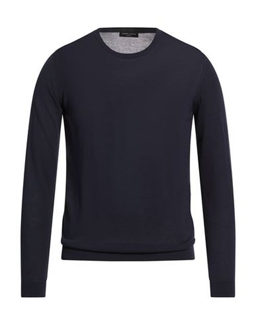 Man Sweater Midnight blue Size 38 Cotton