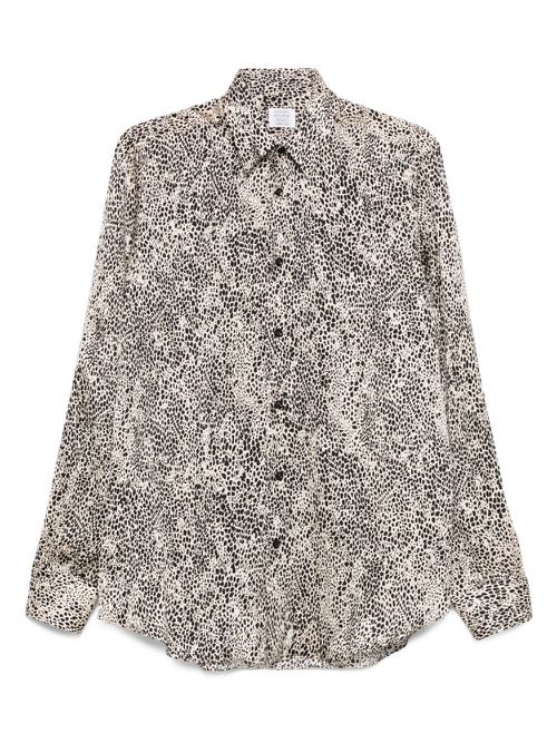 Printed silk shirt - Neutrals