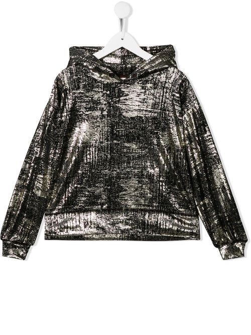 Metallic sheen hoodie - Gold