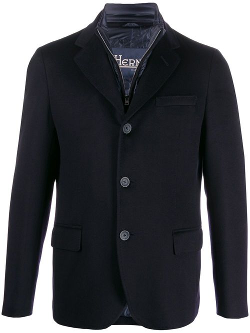 Down layered blazer - Blue