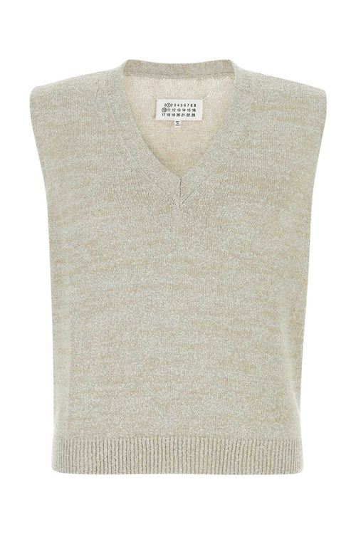 Melange Grey Cotton Blend Vest