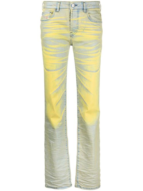 1989 D-Mine-S mid-rise straight-leg jeans - Yellow