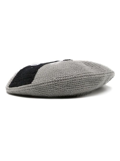 Racoon wool beret - Grey