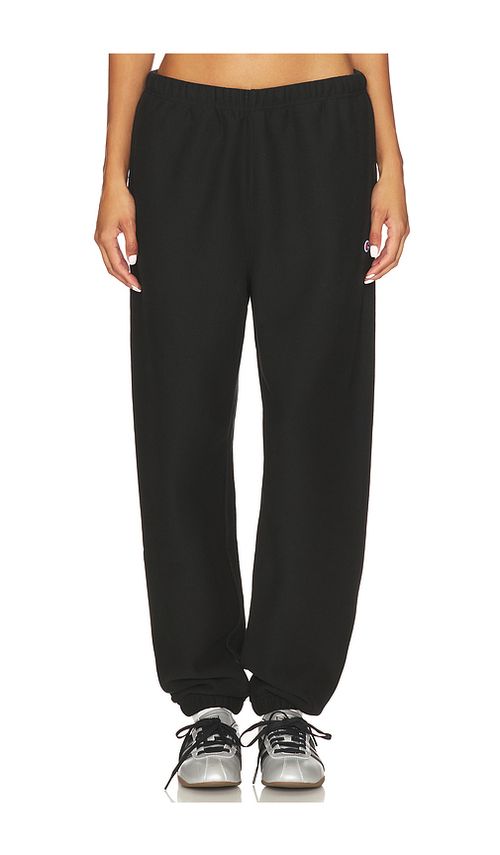Champion Essentials Reverse Weave Cinched Bottom Sweatpant in Black. L. Also in M, S
