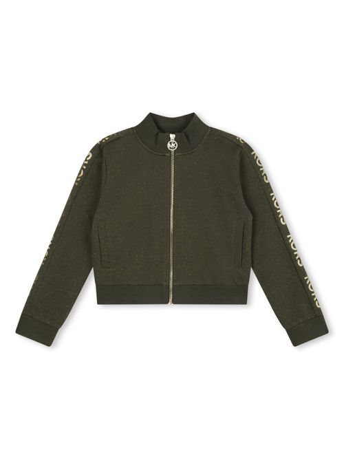 Logo-embellished zip-up sweatshirt - Green