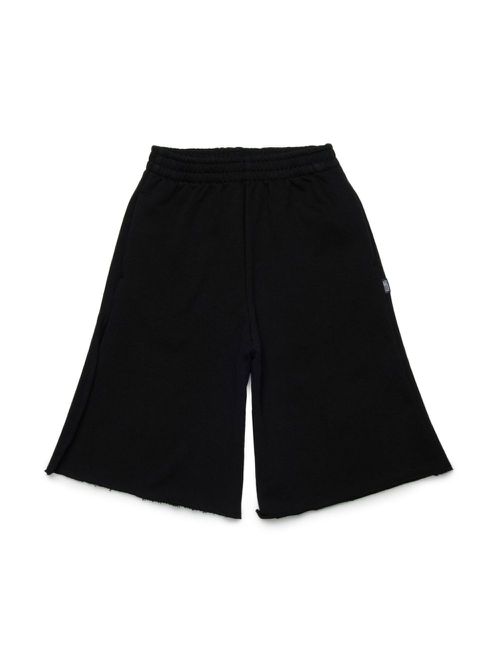 Single-stitch track shorts - Black