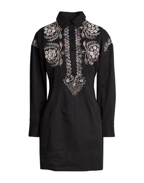 Woman Mini dress Black Size L Cotton
