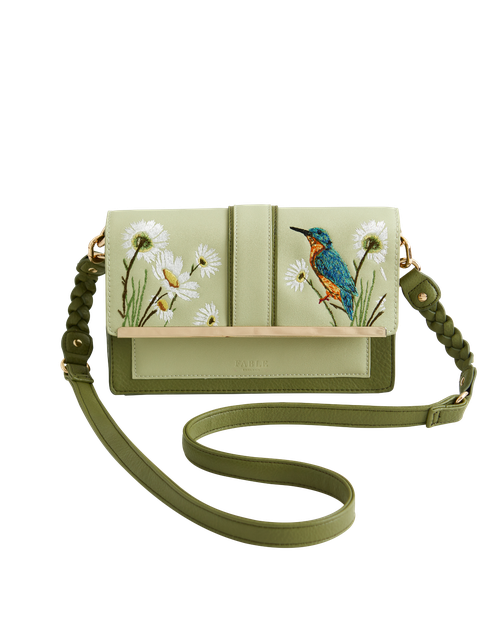 Fable England Embroidered Kingfisher Cross Body Bag | Women's Handbag
