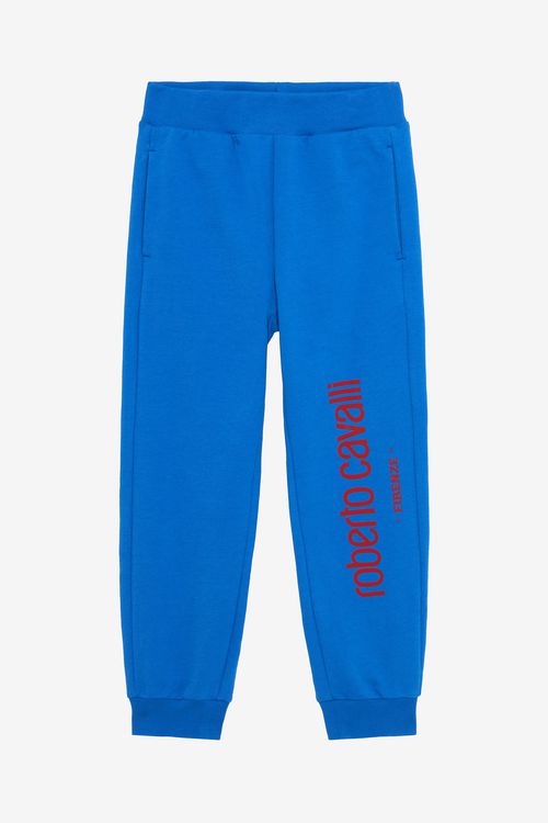 Cobalt Blue Track Pants With Logo