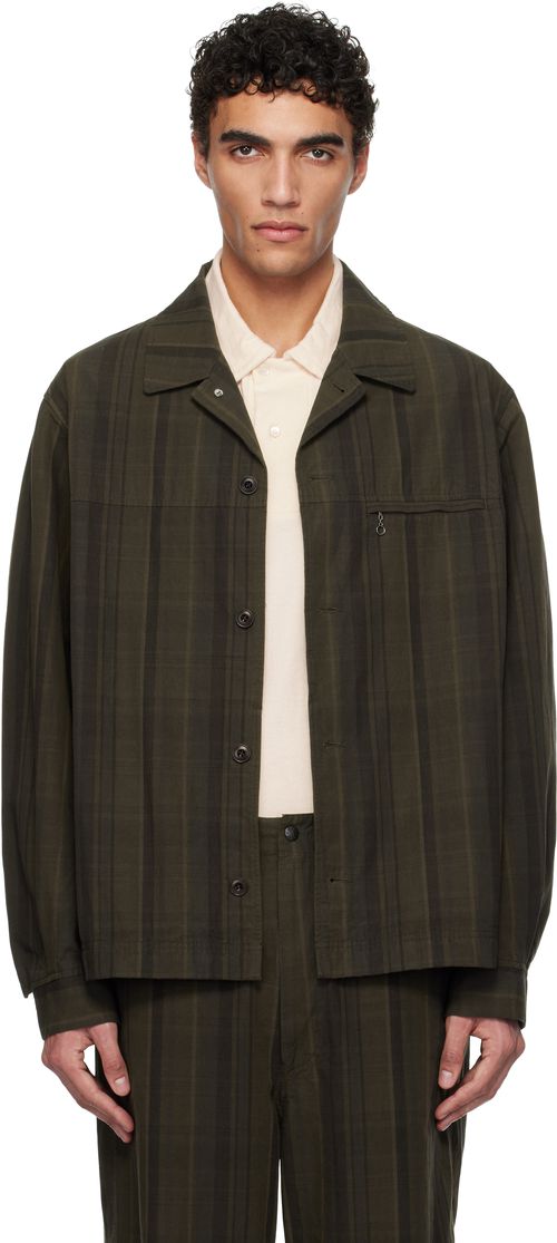 Nanamica Brown Plaid Dock Jacket