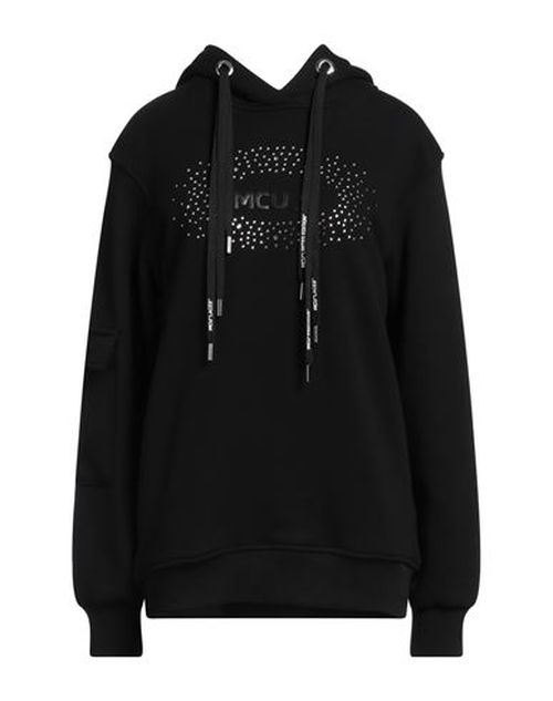 M. c.u. Marco Cassese Union Woman Sweatshirt Black Size XS Cotton, Swarovski Crystal