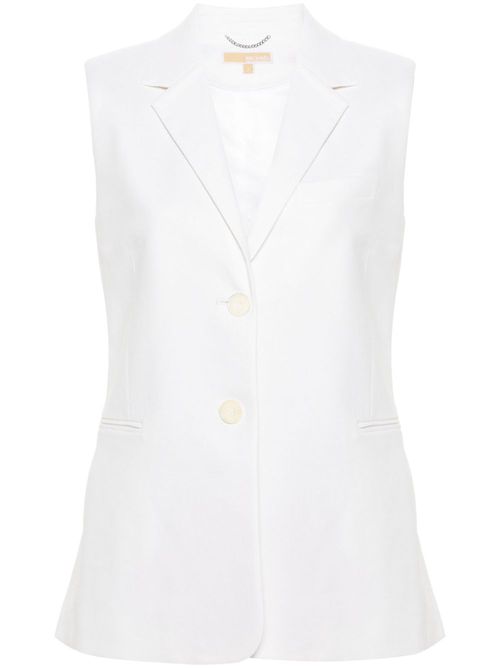 Sleeveless blazer dress - White