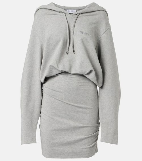 Cotton-blend jersey sweatshirt dress