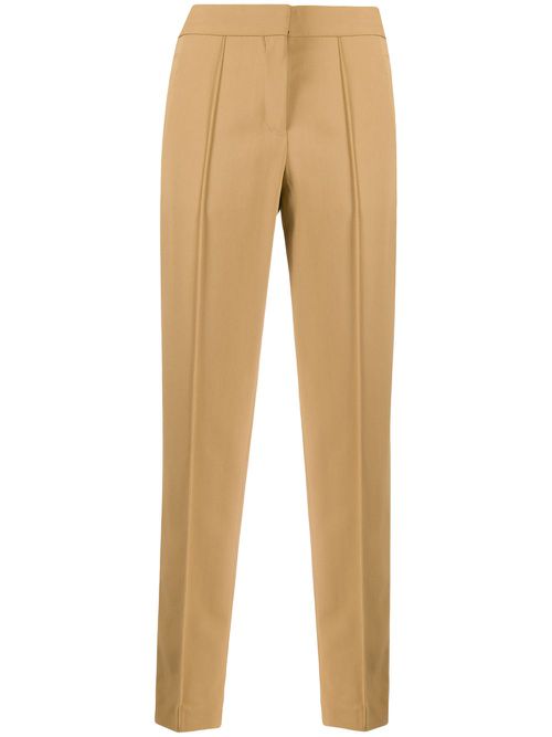 Cropped tapered trousers - Neutrals