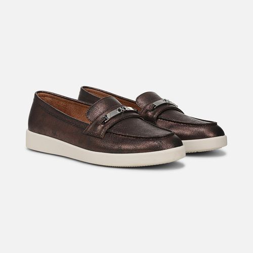 Isla Bit Loafer Shoes, Dark Bronze Faux Leather