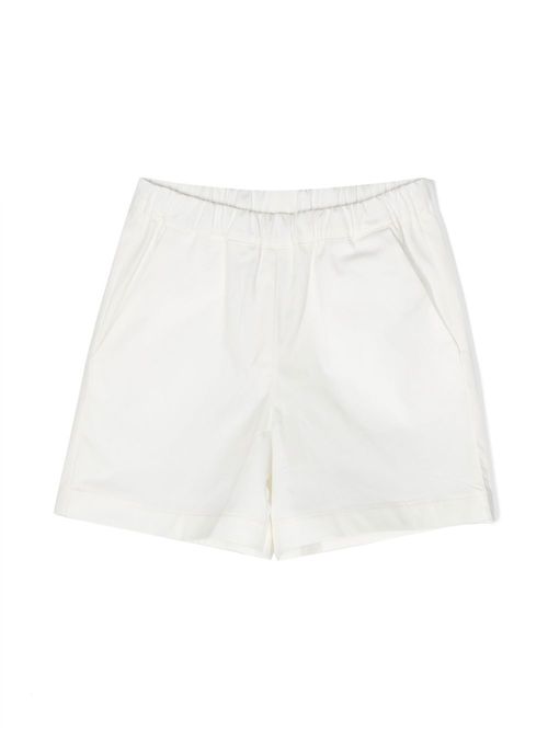 Stretch-cotton elasticated shorts - White