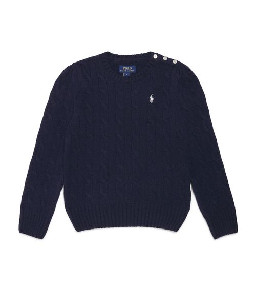 Wool-Cashmere Cable-Knit Sweater