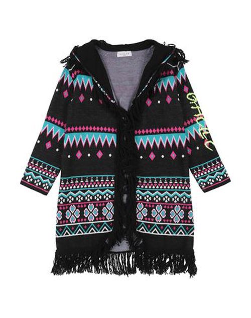 Kid Girl Cardigan Black Size 12 Acrylic