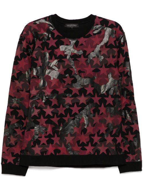 Graphic print sweater - Black