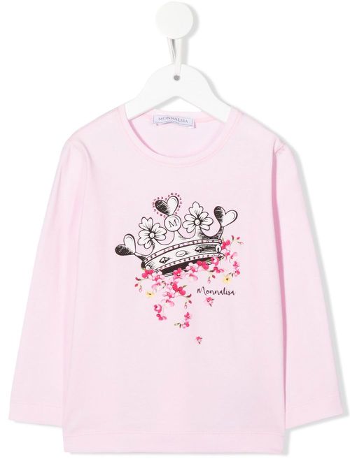 Mickey-motif cotton T-Shirt - Pink