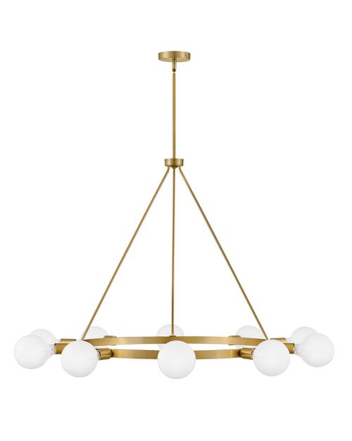 Lacquered Brass LED Chandelier from the Orla Collection