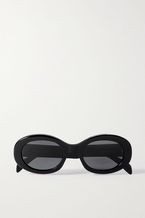 Triomphe Oval-frame Acetate Sunglasses