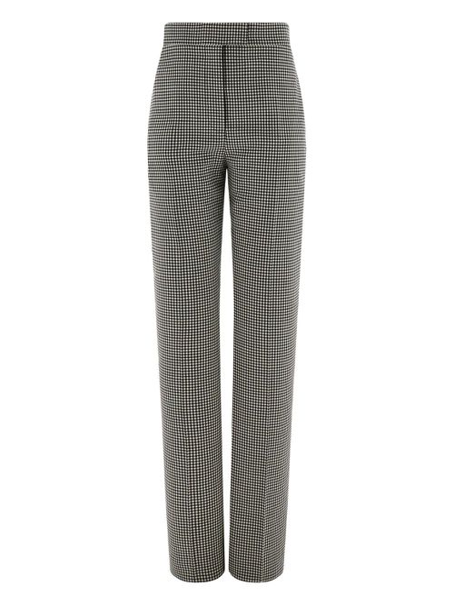Gingham-pattern trousers - Black