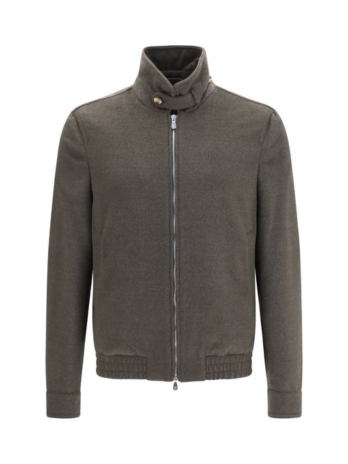 Merino Wool Zip Jacket — Gray