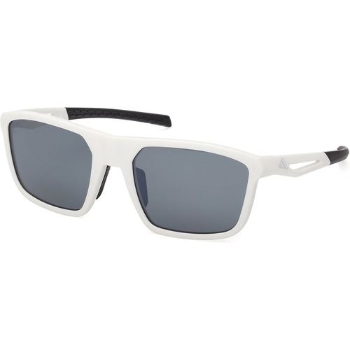 Adidas Sport Unisex Adidas Sport SP0111 21D Gafas de sol Inyectado Blanco Fumar Cuadrada Polarizado