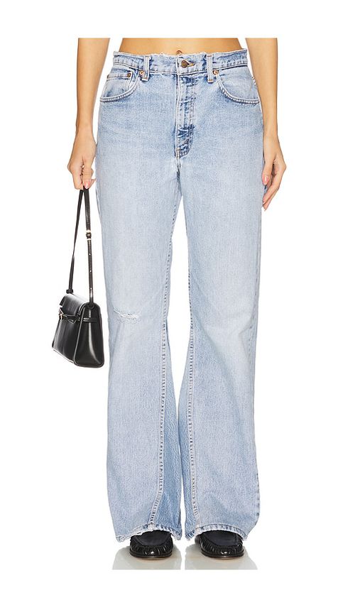 Aligrace Girlfriend Utility Jeans in Blue. - 34 also , 24, 25, 26, 27, 28, 30, 31