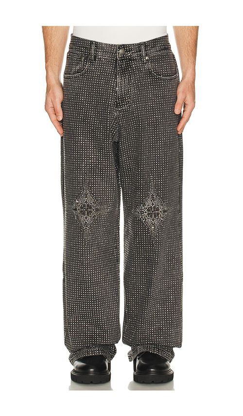 Birth Of Royal Child 20K Diamond Stellar Denim Pants in Black. - S also in M, L, XL/1X