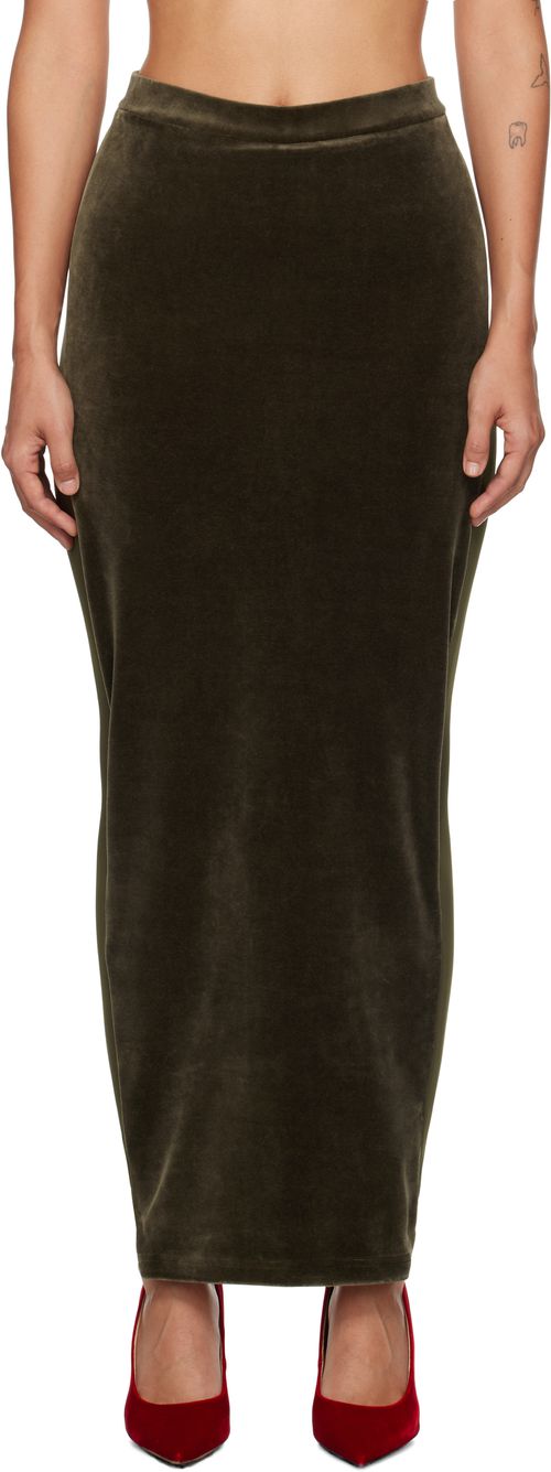 Pushbutton Khaki Hybrid Skort