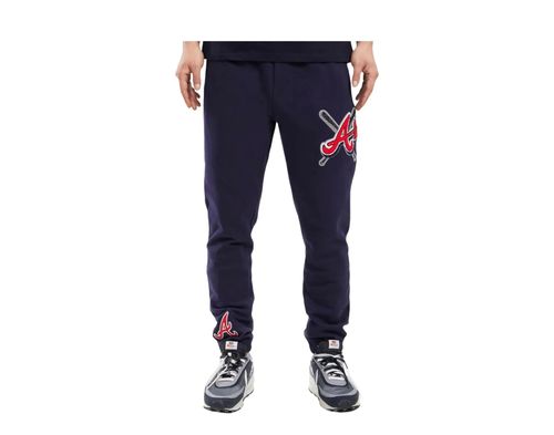Atlanta Braves Mash Up Logo Men Sweatpants Midnight Navy