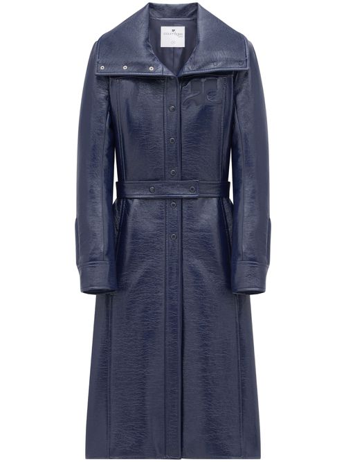 Reedition single-breasted coat - 7077 INK