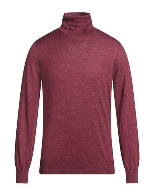 Man Turtleneck Garnet Size 40 Cashmere, Silk, Linen
