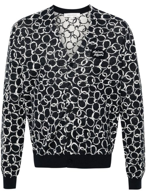 Abstract Daisy cardigan - Blue