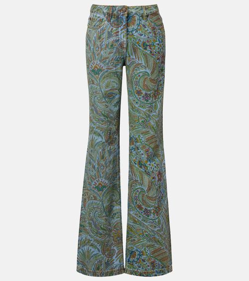 Paisley flared jeans