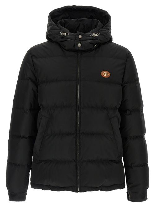 VLogo Signature Padded Down Jacket — Black