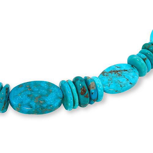 "Chilean Royal Blue Turquoise Bead 18"" Necklace"