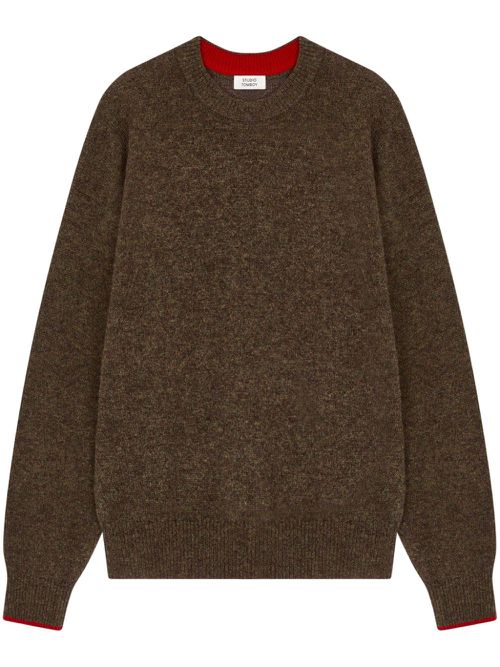 Crew-neck sweater - Brown