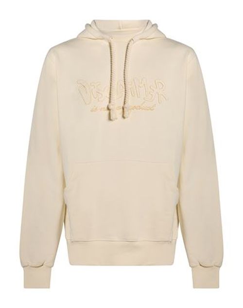 Man Sweatshirt Cream Size L Cotton