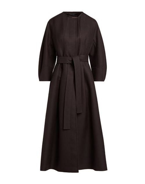 Woman Coat Dark brown Size 10 Virgin Wool