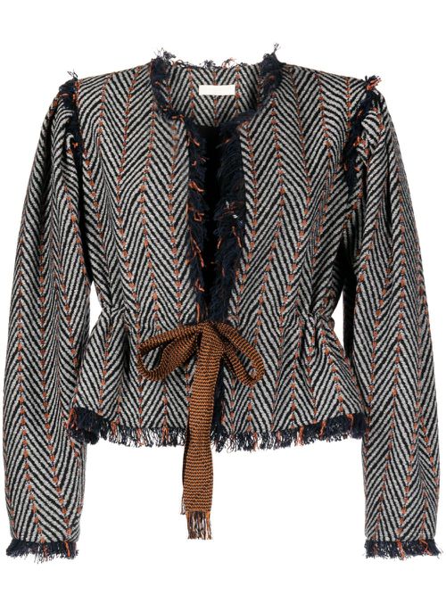 Ames herringbone tweed jacket - Black