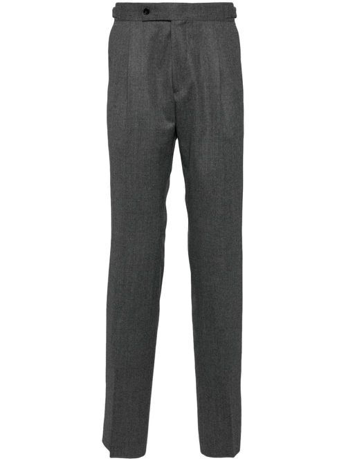 Flannel wool-blend trousers - Grey