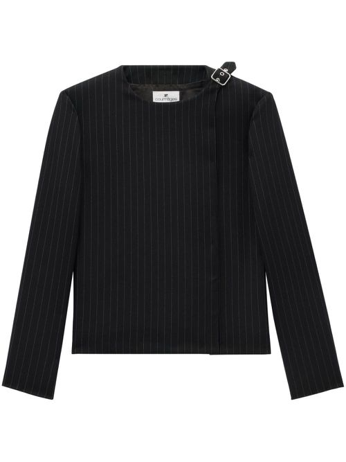 Tailored pinstripe jacket - Black