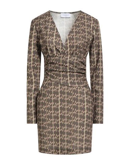 Woman Mini dress Brown Size 8 Polyester, Elastane