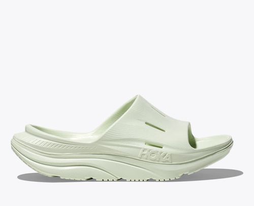 HOKA ORA Recovery Slide 3 Shoes in Sea Glass/Sea Glass