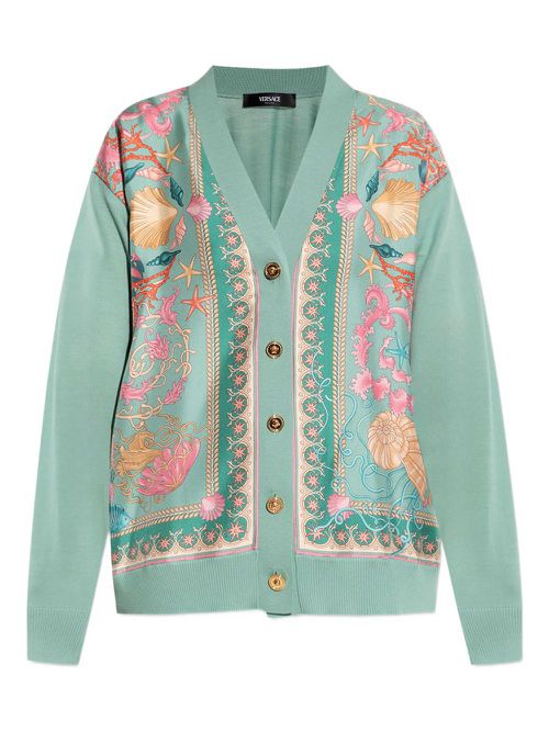 Embroidered cardigan - Green