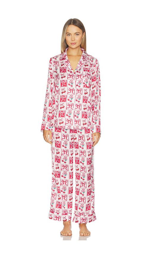 Show Me Your Mumu Classic Pj Set in Red,Pink. - M also in L, S