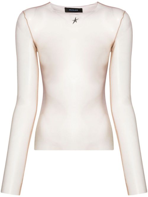 Gradient-effect mesh top - Neutrals